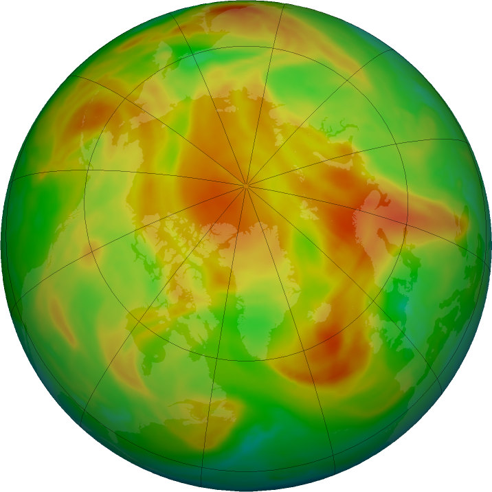 Arctic ozone map for 09 May 2021